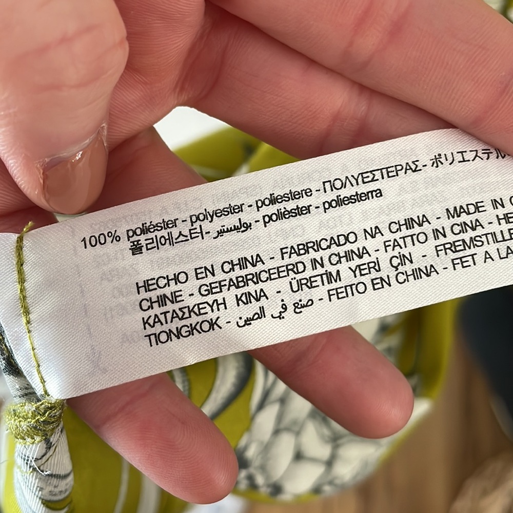 Chartreuse Print Midi Dress With Button Detailing… - image 8